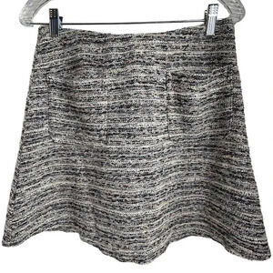 LOFT Women's A-Line Tweed Mini Skirt Multicolor Geometric Size S